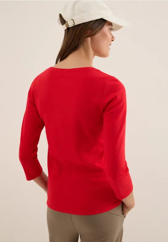 Basic shirt in effen kleur