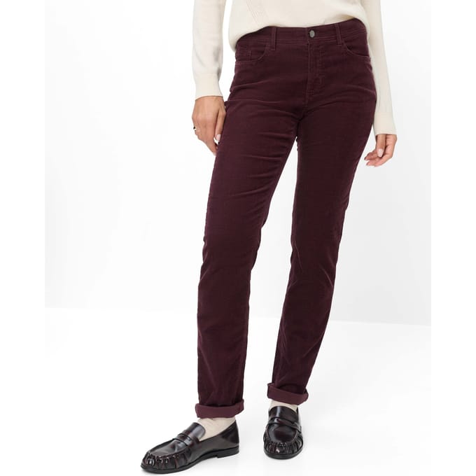Brax Dames Jeans  Style CAROLA BLACKBERRY VIOLET, donkerpaars, maat 48
