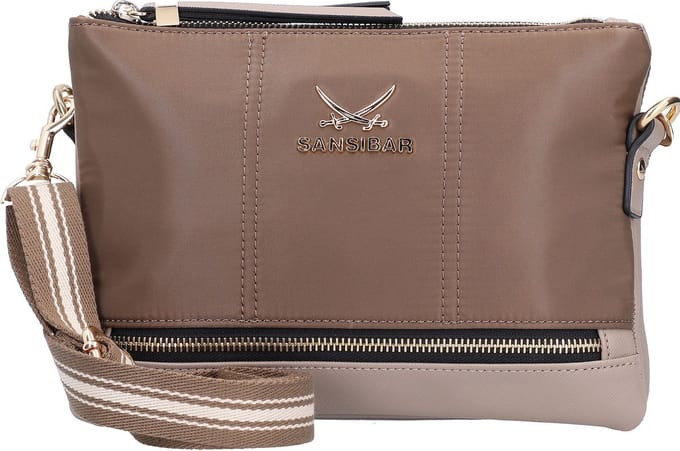 Sansibar Schoudertas Gordeltas Zip Bag Taupe Bruine