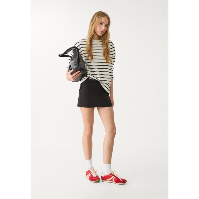 Stradivarius Bengaline broekrok  Zwart S
