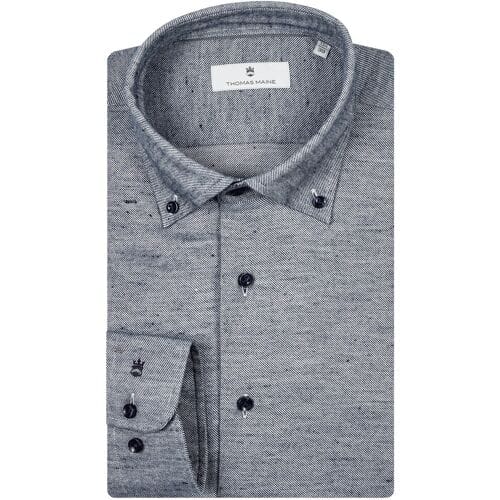 Thomas Maine Overhemd Two-Tone Twill Torino Button Down Navy / male