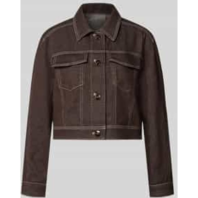 jeansjack met borstzakken en knoopsluiting