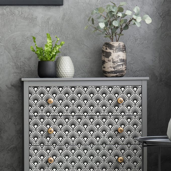 Sticker met Scandinavisch meubelmotief, 40 x 60 cm