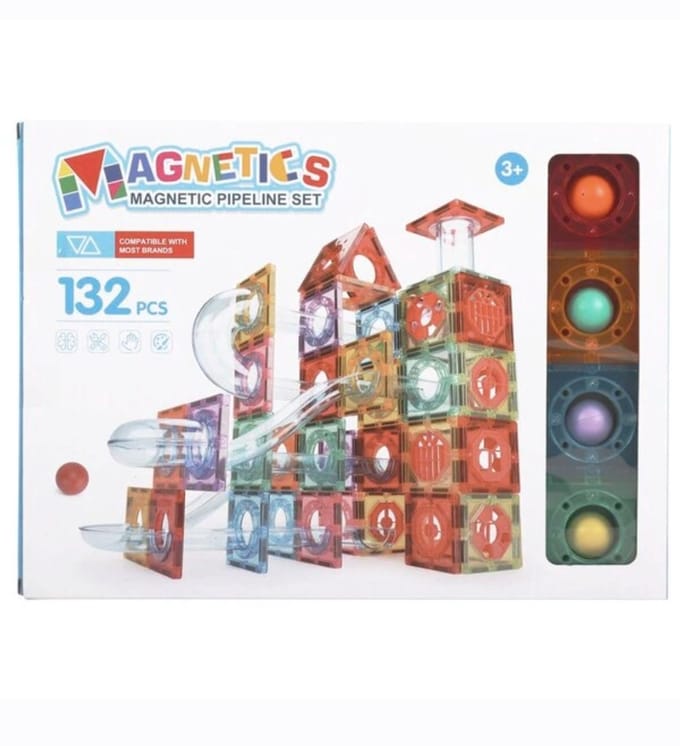 Magnetische Knikkerbaan - 132 delig