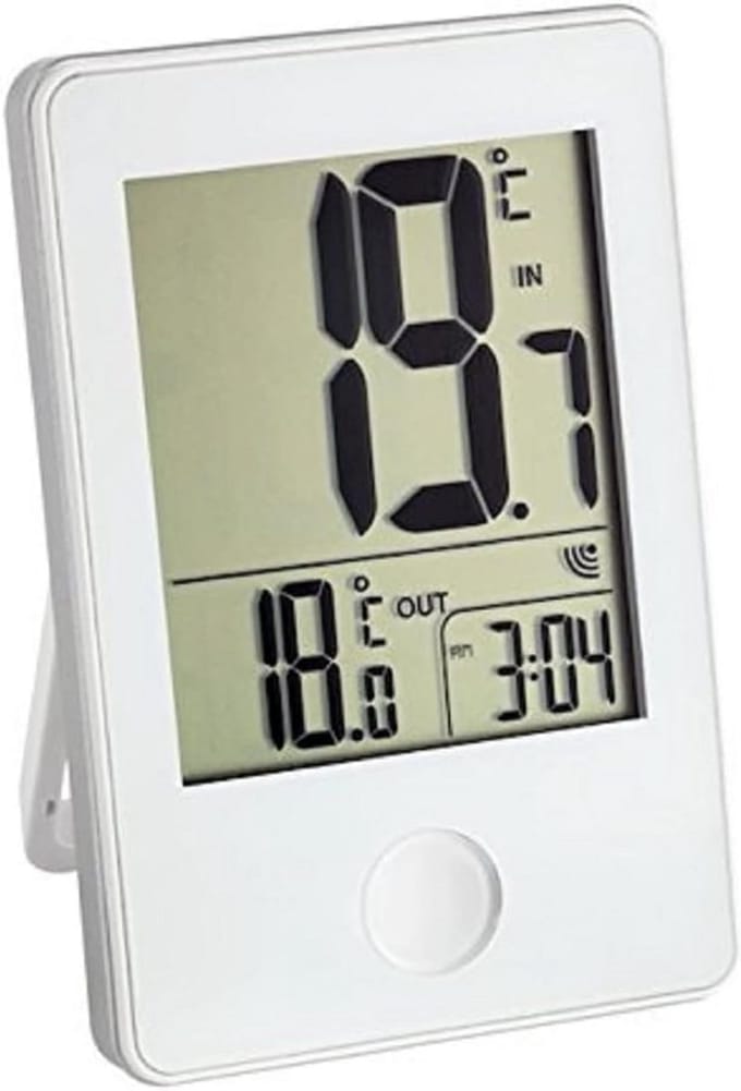 Draadloze Binnen- en Buitenthermometer met Groot Display en Tijdsweergave