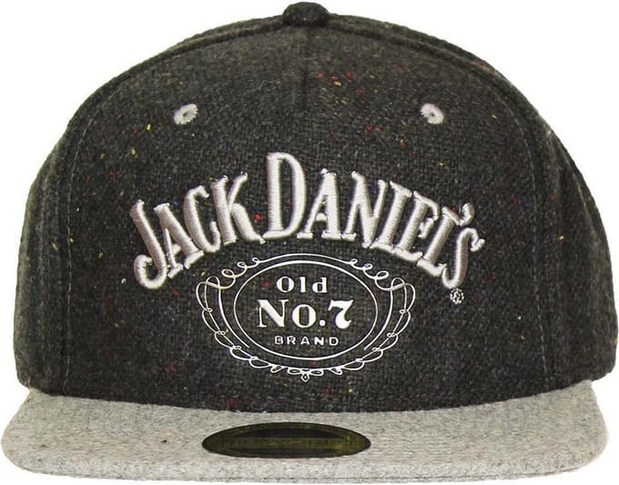 Jack Daniels Snapback pet Logo Grijs/Zwart