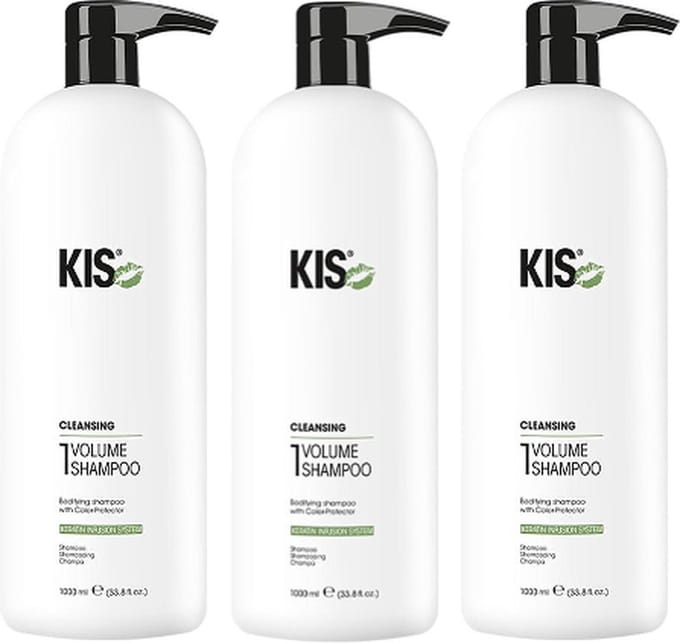 KIS - Kappers KeraClean Volume - voordeelverpakking - 6 x 1000 ml - Shampoo