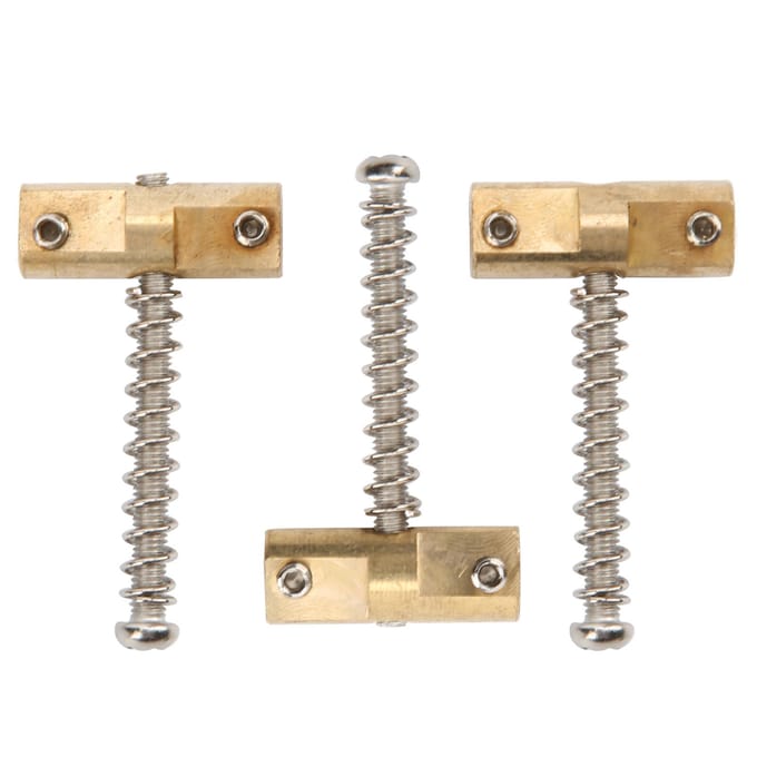 Lot de 3 pontets de guitare encastrés en laiton pour support de cordes de remplacement beige