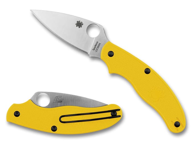 Spyderco Zakmes Salt UK PenKnife Yellow LC200N PE