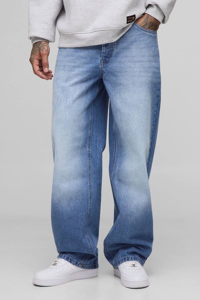 Lange jeans met ontspannen pasvorm | Mid Wash | Size 32