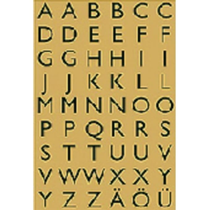 Huismerk Herma 4145 Etiket met letters A-Z 13mm Goud