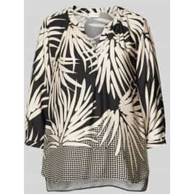 Relaxed fit blouse met tuniekkraag
