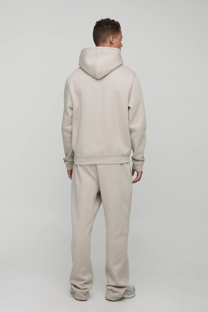 Tall Essential Boxy Over the Head Hoodie | Stone | Size Medium