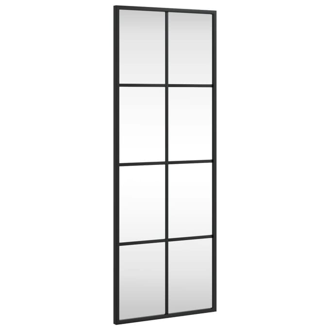 vidaXL - Wandspiegel - rechthoekig - 30x80 - cm - ijzer - zwart