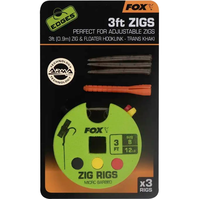 Zig Ready Rigs Edges Fox Karper Onderlijn - Zig Rig - Onderlijn Karper - Karper Onderlijn Compleet - Karper Rigs - Karper Rig - Karperonderlijn