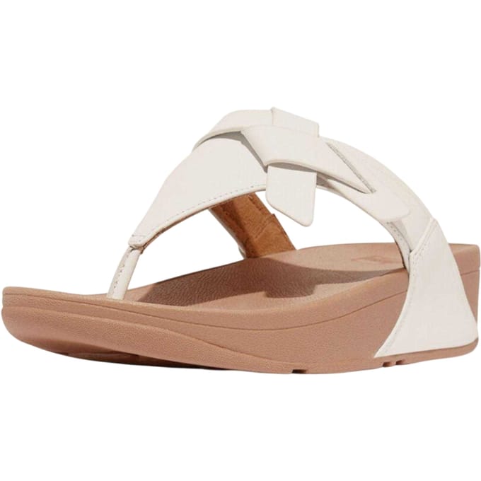 Fit Flop Dames Lulu Geknoopte Leren Sandalen (Wit)