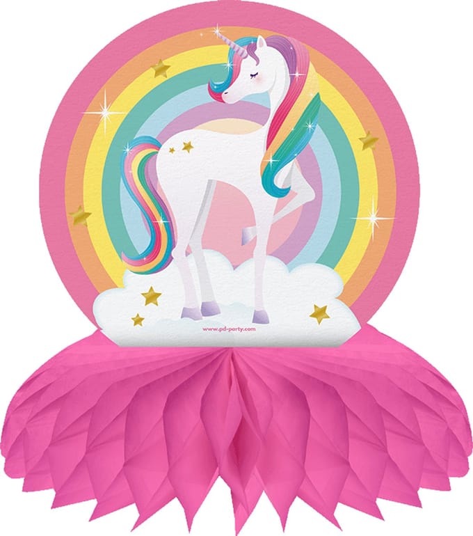 Tafeldecoratie | Feestversiering | Thema: Unicorn | Diameter: 16,5cm