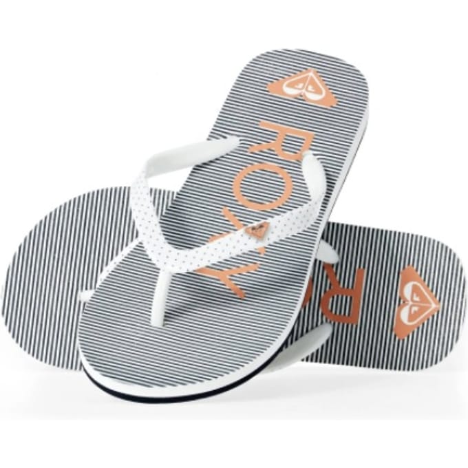Roxy Pebbles VII Meisjes Slippers - Blue/White - Maat 31
