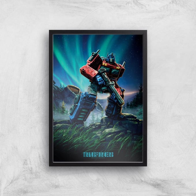 Transformers Optimus Prime A2 Giclee Art Print - A2 - Black Frame