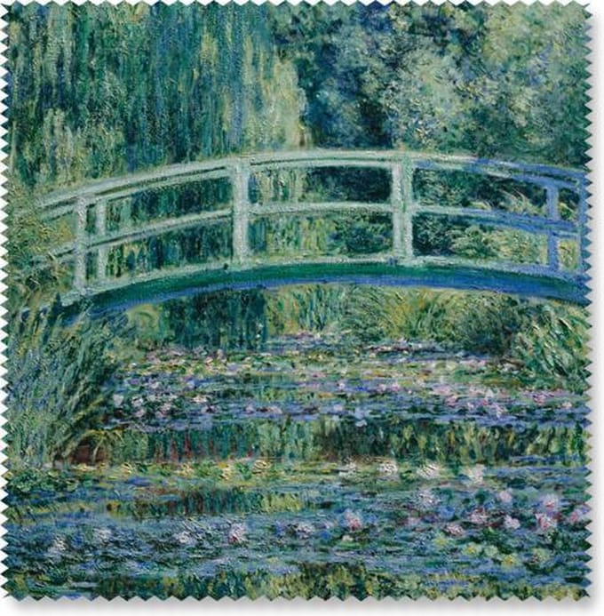 Brillendoekje,15 x 15 cm, Brug, Monet