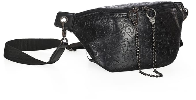 Banned - Gothic Heuptas - Damien Embossed - voor Vrouwen - zwart