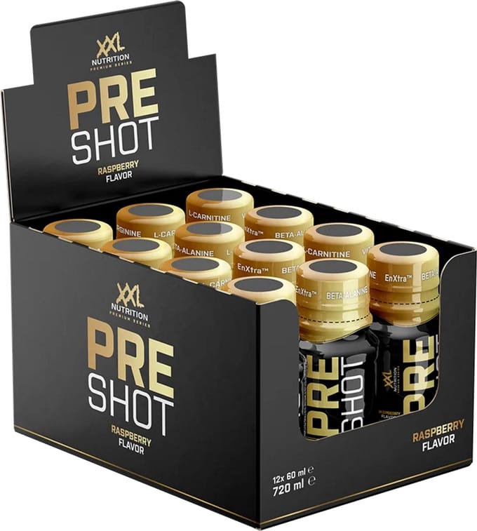 XXL Nutrition - Pre Shot - Raspberry - Pre-Workout Shot - 12 Pack