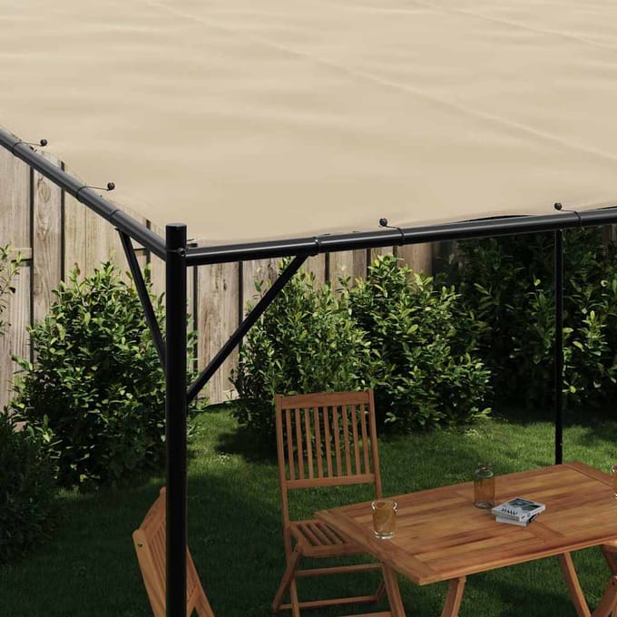 vidaXL - Prieel - 4x4 - m - 180 - g/m² - stof - en - staal - beige