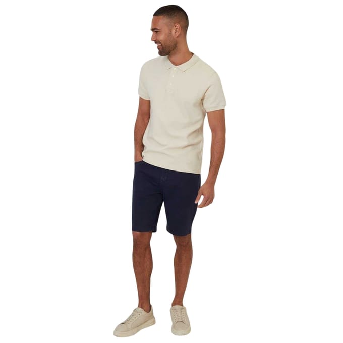 Threadbare Caswell-poloshirt voor heren (Havermelk)
