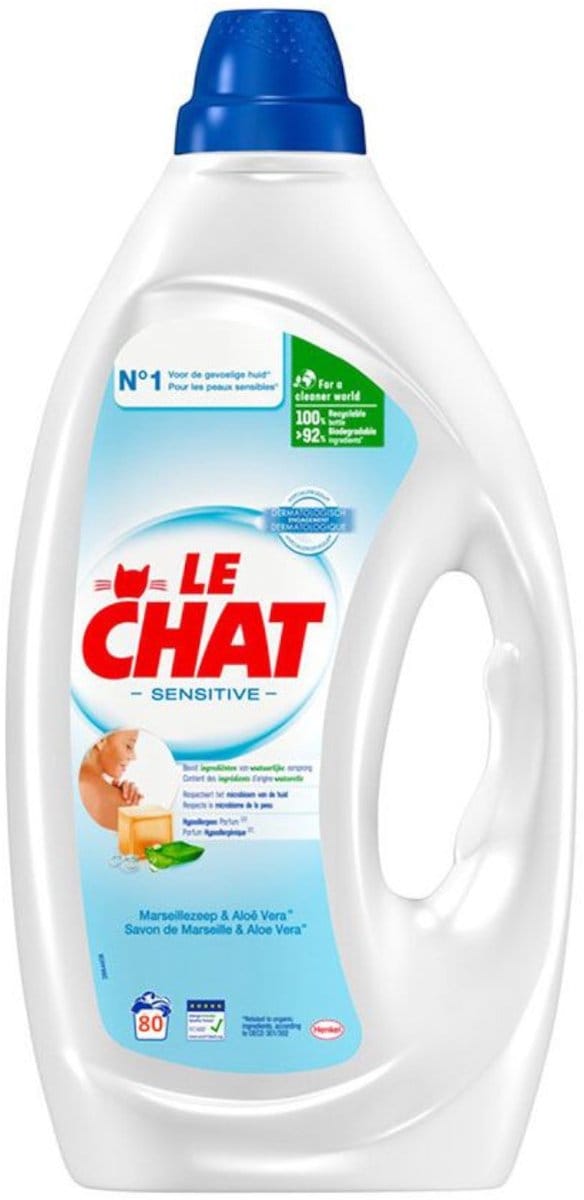 Le Chat 1.575l wasmiddel zeep marseille & aloe vera