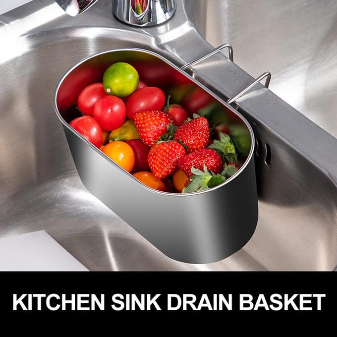 Multifunctionele RVS Afvoerzeef Mand Vuilnisfilter Mand voor Keuken gray