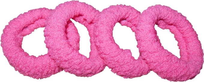 Badstof elastiek met patroon roze