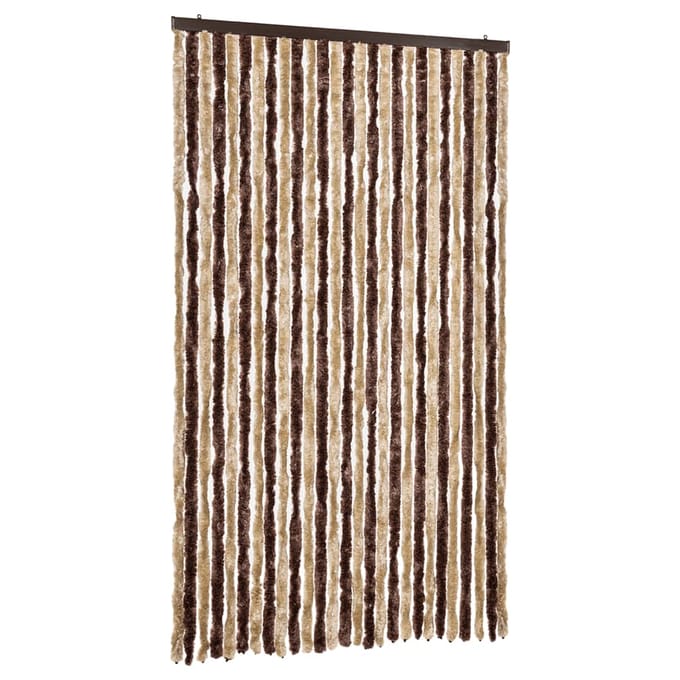 vidaXL - Vliegengordijn - 118x220 - cm - chenille - beige - en - lichtbruin