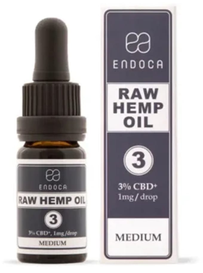 Endoca CBD Olie Raw CO2 Extractie 3% CBD 10ml