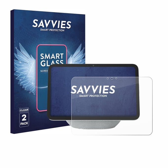 2 Stuks Savvies Screenprotector - geschikt voor Amazon Echo Show 11 2025 - beschermfolie glas transparant