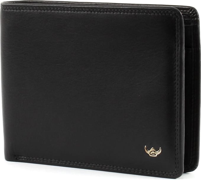 Golden Head Leren portemonnee Polo RFID Protect Scheintasche 1138 Schwarz zwart