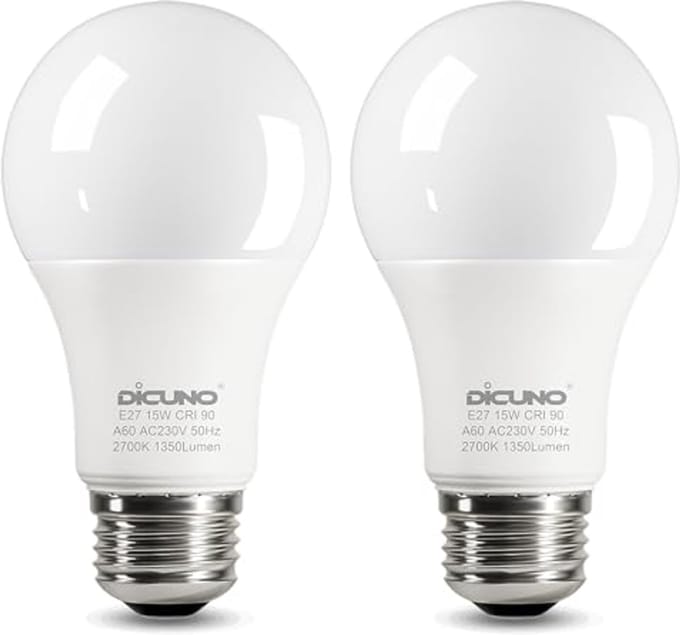 LED Lamp E27 15W - Warm Wit 2700K - 1350lm - Voor Huishoudelijk Gebruik - Set van 2