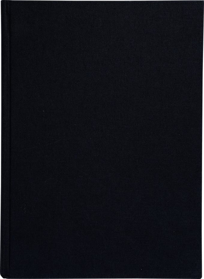 Exacompta Register 29,7x21 cm - geruit 5x5 - genummerd - 300 blad - Zwarte canvas - 6539D