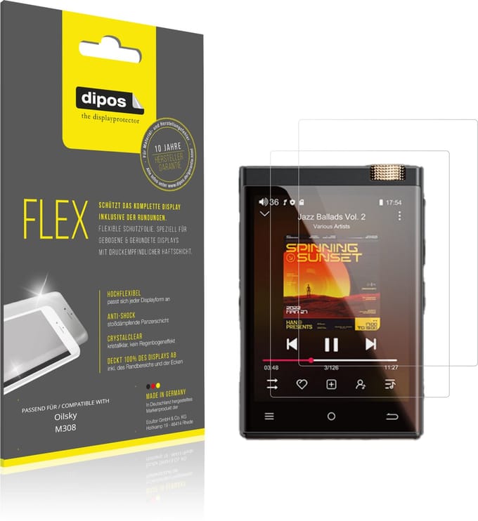 dipos – 2x Beschermfolie geschikt voor Oilsky M308 | 3D Full Cover Screenprotector | 100% Passend