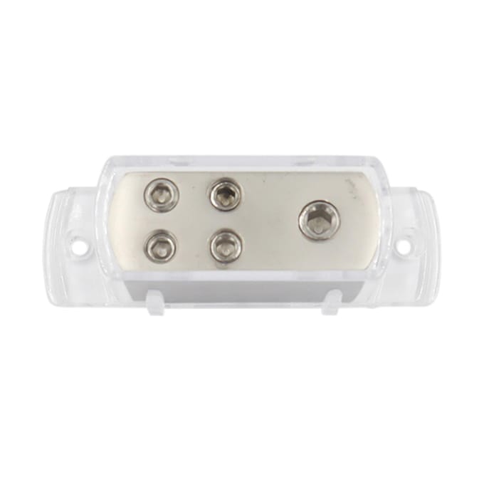 Splitterbox voor auto-audioconversie, 4-weg aardingsconnector voor audioconversie, 4GA8GA-lijnsplitter transparant