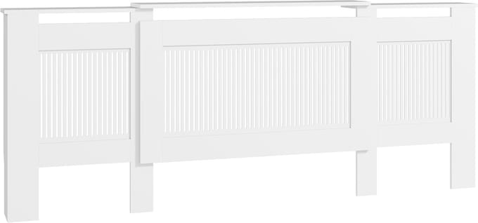 Radiatorombouw - Radiatorkast - Radiatorbekleding - Verstelbaar - Met kruislatten - MDF - Wit