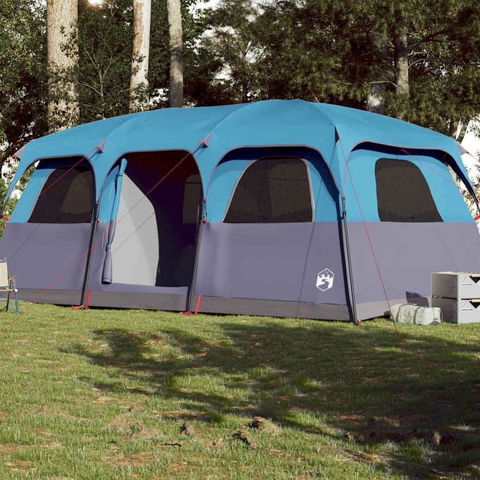 vidaXL - Gezinstent - 10-persoons - waterdicht - blauw