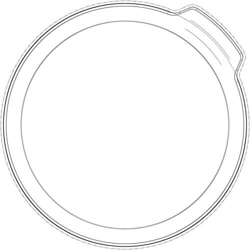 AEG deurkader, voorzijde, wit, Ø486.3mm 140044497042