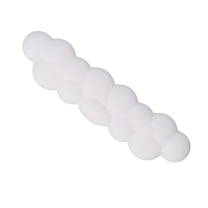Cloud Toetsenbord Polssteun Glad PU Leer Toetsenbord Palmsteun Antislip Ergonomische Polspad wit
