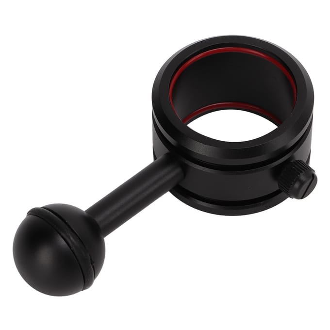 Bras à boule 28‑34mm pour lampe de poche de plongée Revêtement dur anodisé Support à rotule pour lampe de plongée black