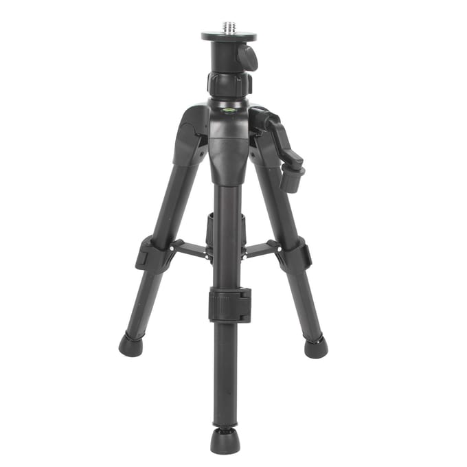 Niveau Statief 0.45m Telescopisch Verdikt Aluminiumlegering Nivellerend Statief Standaard met 3-Weg Stabilisator black