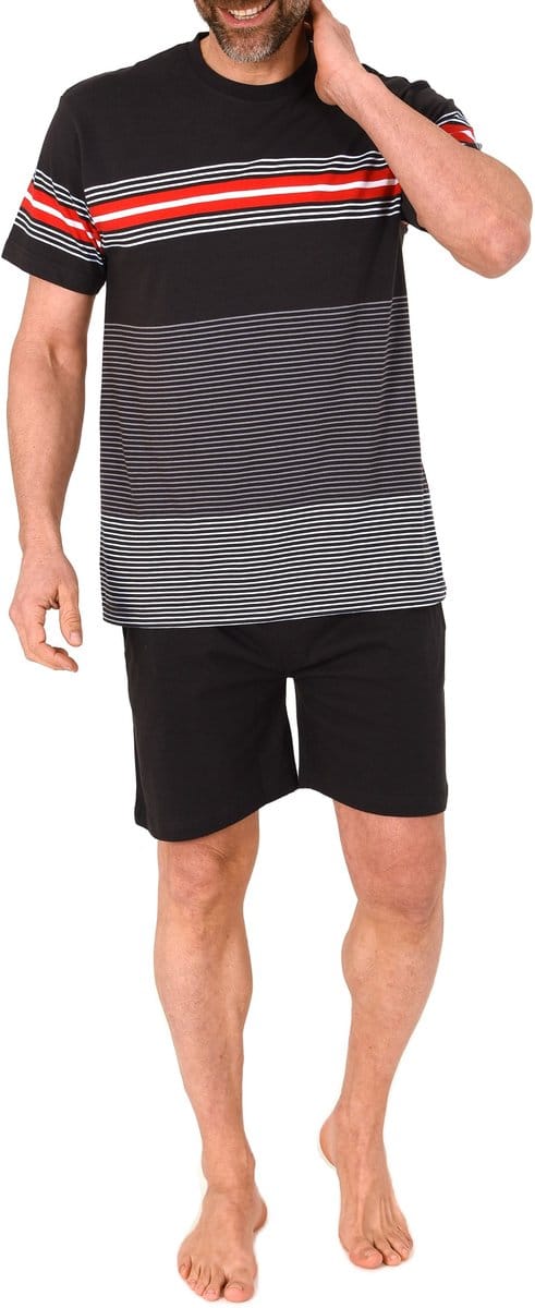 Lange Normann herenpyjama in een elegante gestreepte look