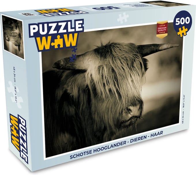 Puzzel Schotse Hooglander - Dieren - Haar - Legpuzzel - Puzzel 500 stukjes