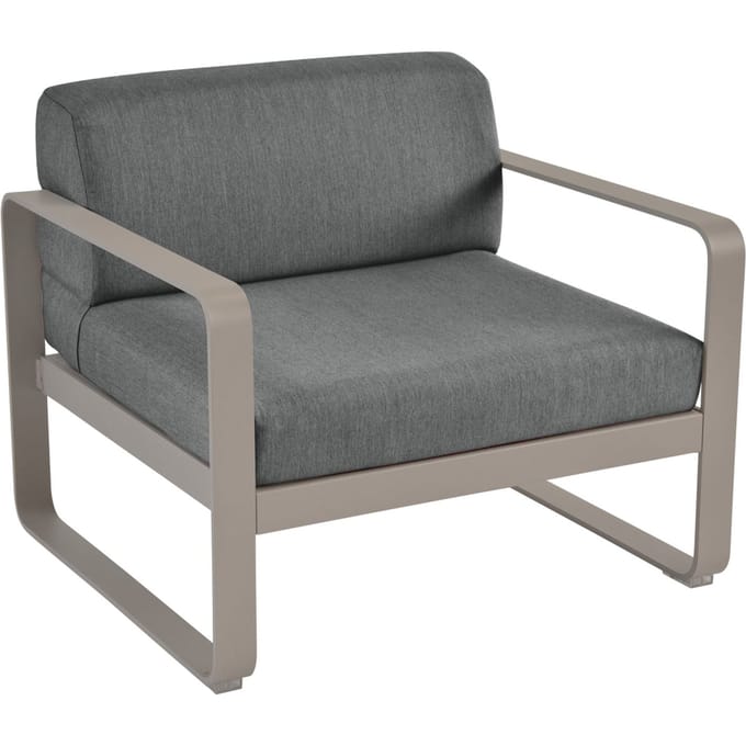 Fermob BELLEVIE fauteuil - 14 muskaat - A3 grafietgrijs