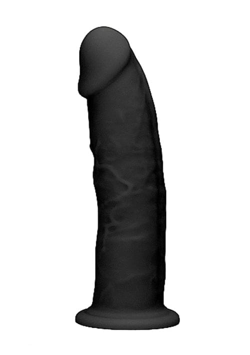 Real Rock - Silicone Dildo zonder Ballen - Zwart - 19,2 cm
