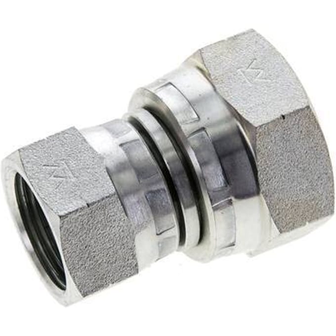 Rechte Verloopnippel G3/4 '' X G1 '' Binnendraad Hoge Druk Staal  60° Conus  150bar Hydrauliek